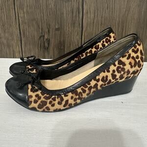 Cole Haan Shoes Womens 8B Leopard Print Calf Hair Leather Pumps NikeAir Comfort